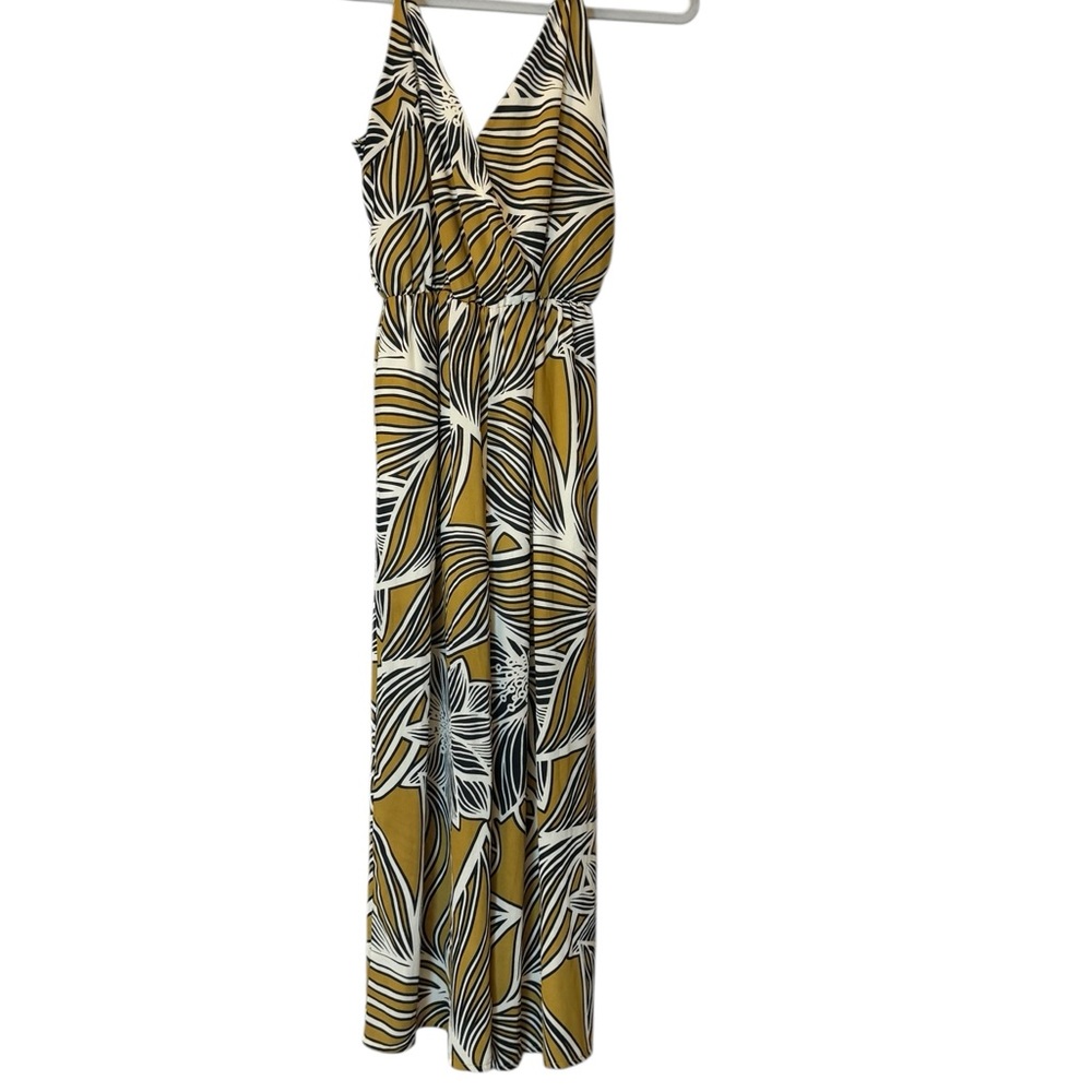 Sienna Sky Tropical Palm Print Wide Leg Jumpsuit Medium Resort - Picture 8 of 9